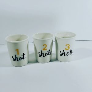 BW lot of 3 Shot Glasses